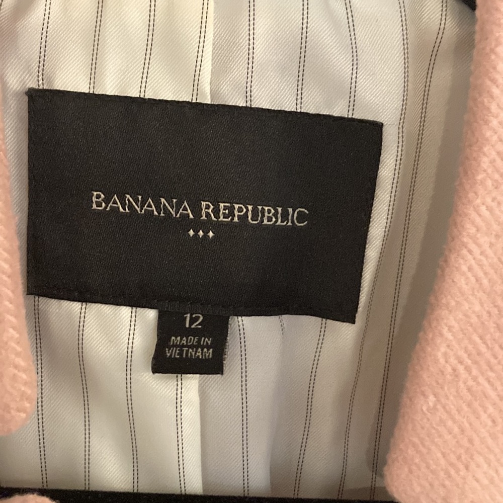 Banana Republic Blush Light Pink Fitted Blazer Sz 12 - Picture 2 of 5